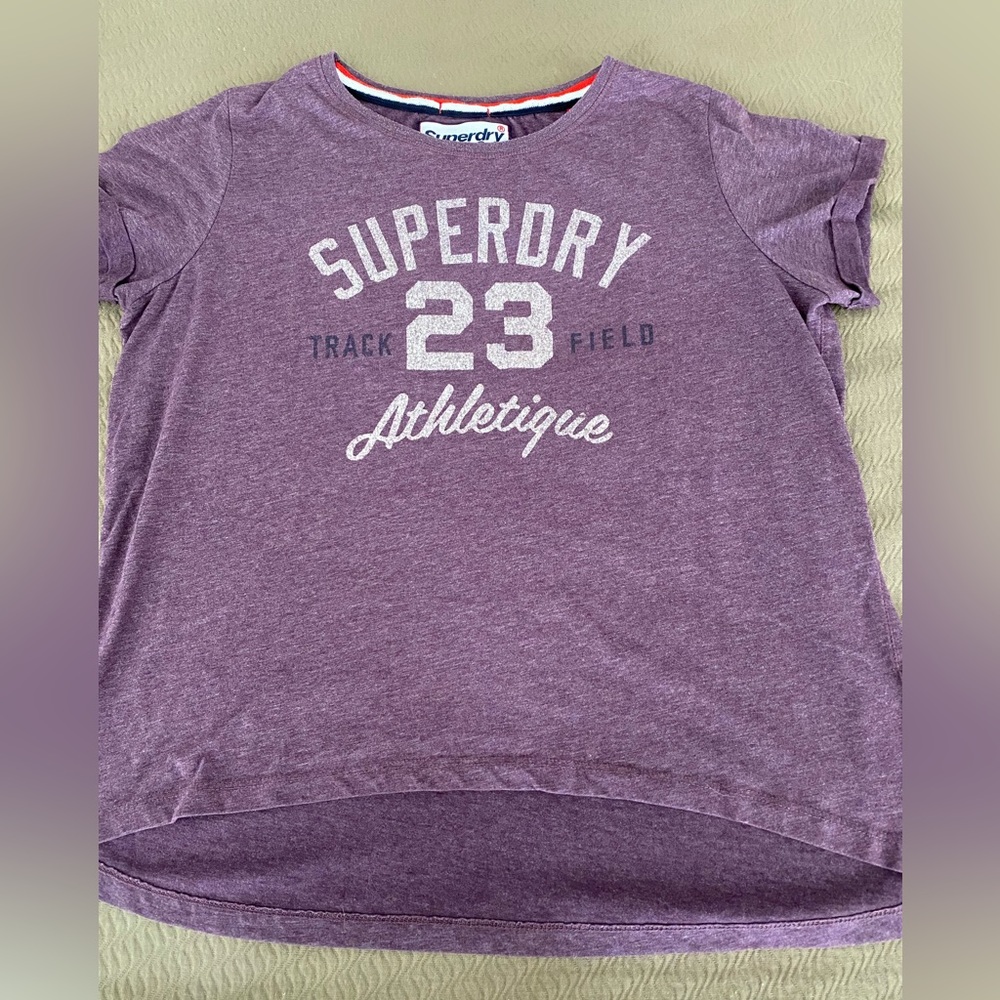 Superdry track & field distressed vintage look loose fit  L tee shirt Japanese